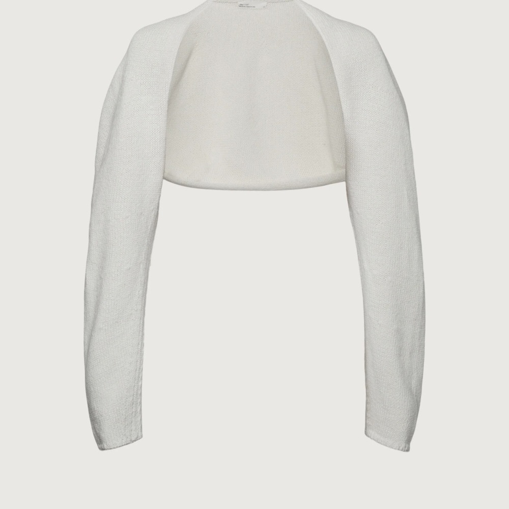 OAK + FORT Cream Women's Shrug - Picture 4 of 5